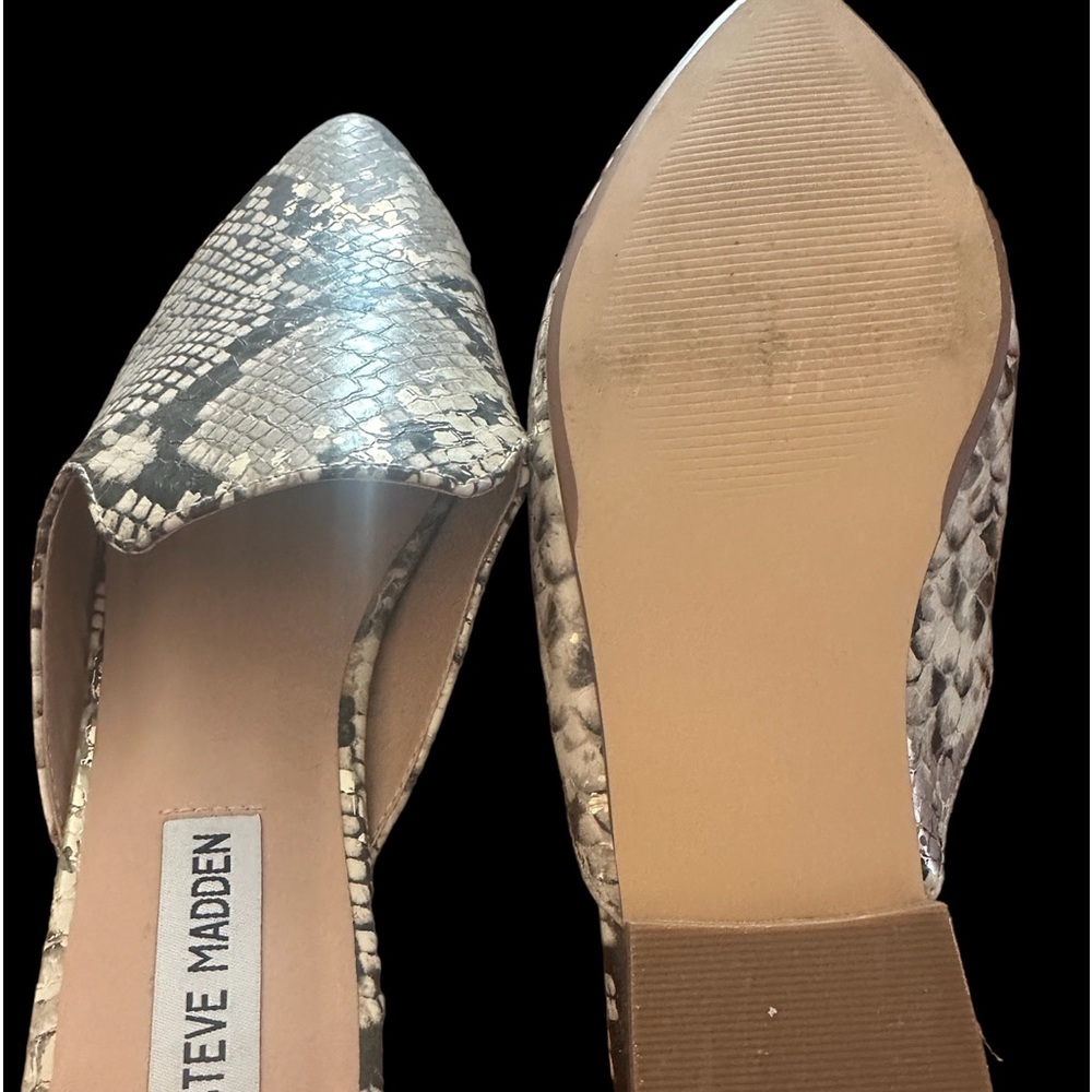 Steve Madden snake skin embossed mules size 7.5